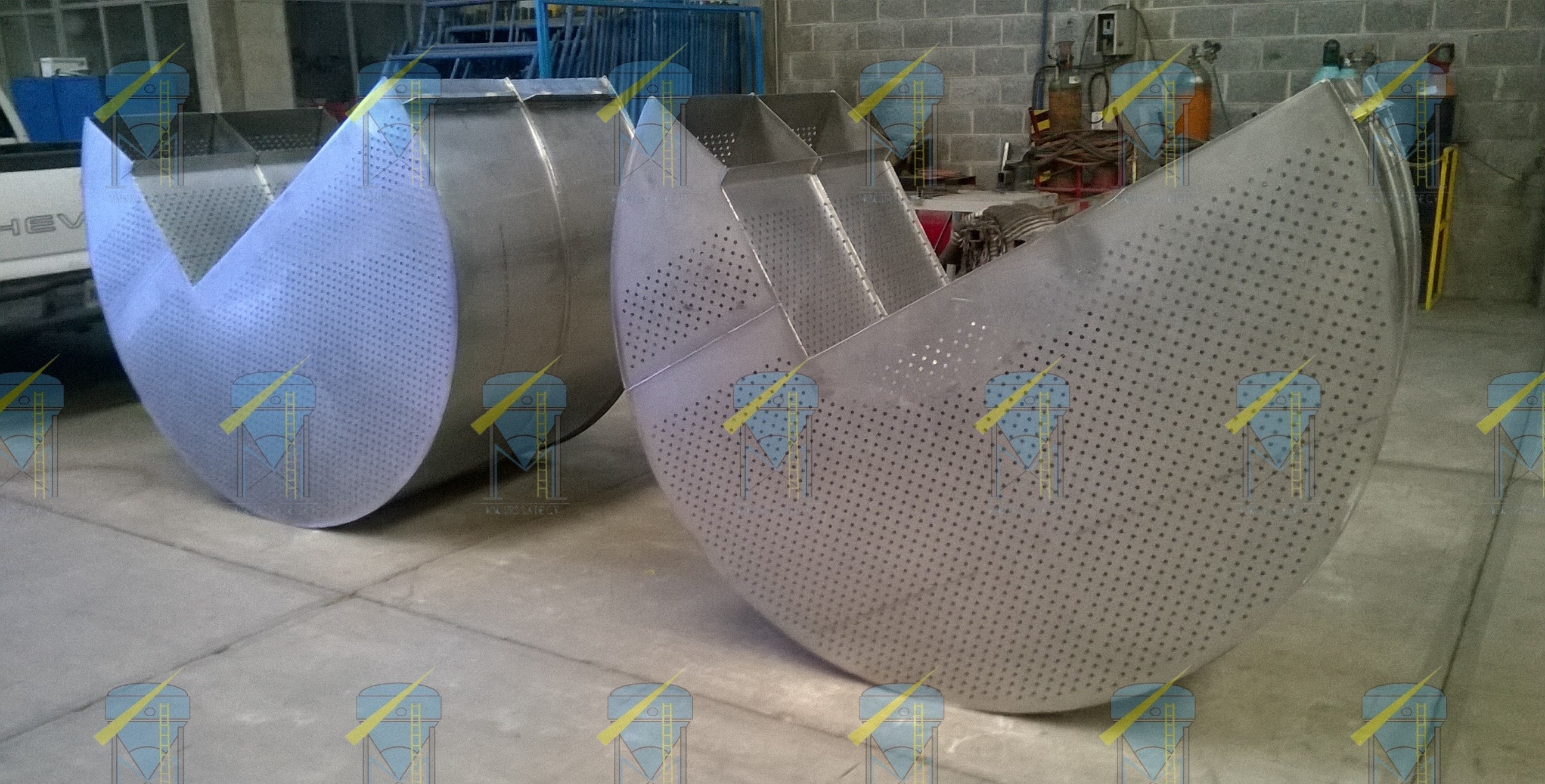 Tina industrial para procesamiento de textiles